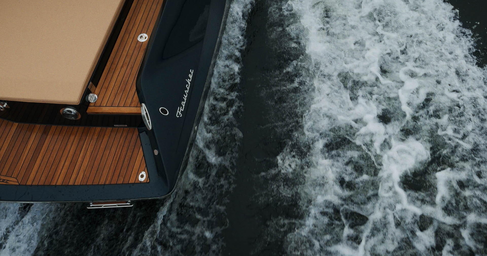 Rear view of a Porsche GT3 entering a foggy racetrack curve at dawn, headlights piercing the mist.